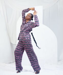 QUEEN Women Tiedye Plisse Oversized Two-piece Lounge Set