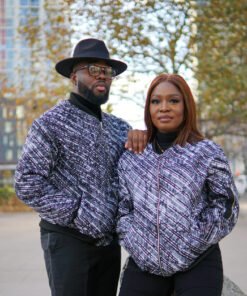 ADE Tie Dye African Print Unisex Bomber Jacket